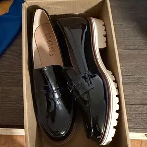 Journee Collection Glossy Black Loafers